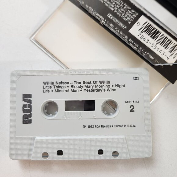 Willie Nelson "The Best Of Willie" RCA 1982 Cassette Tape - Picture 5 of 5